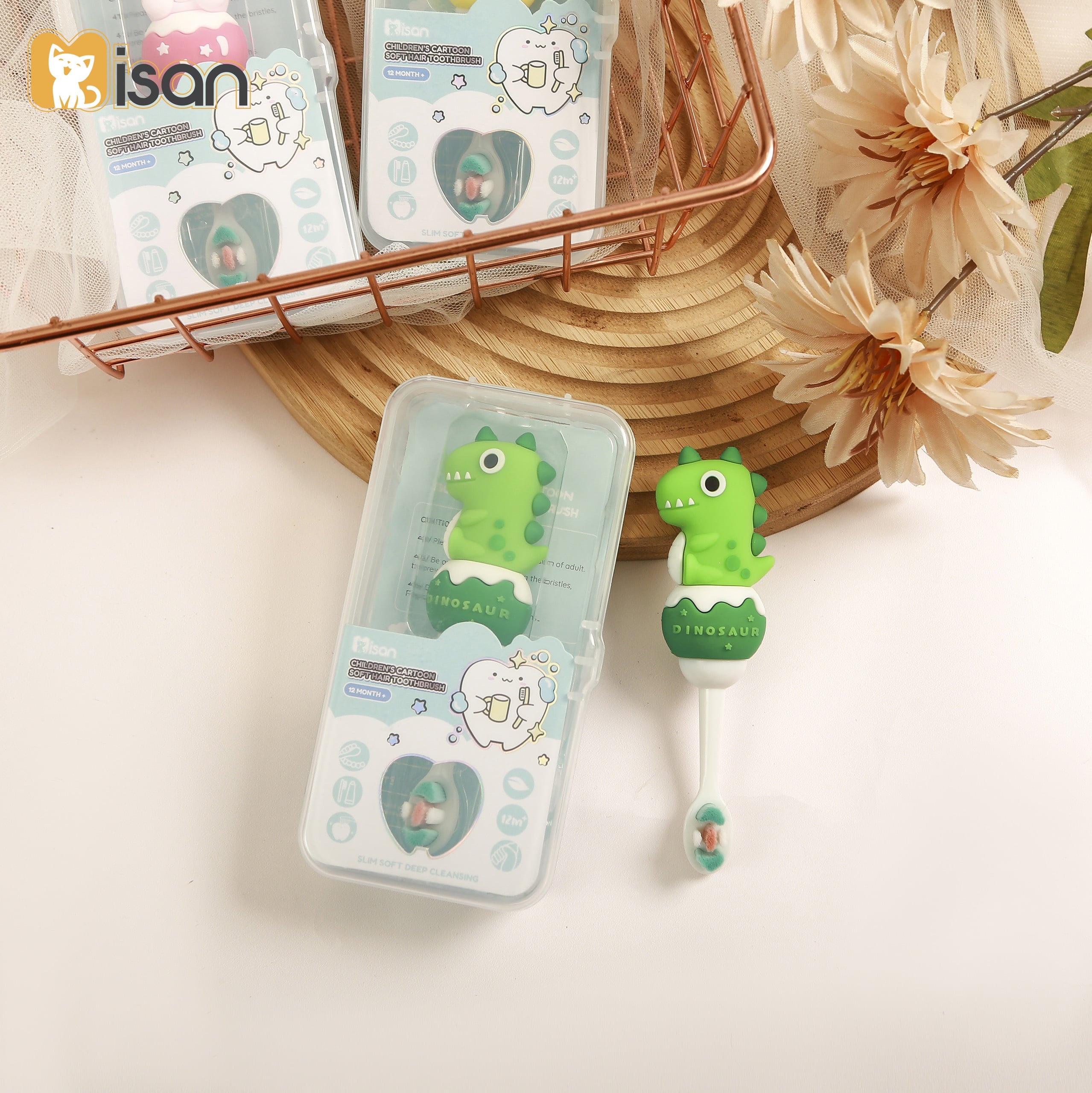 Bán chải đánh răng Misan hình Thú To cầm chắc tay cho bé Bebi123shop