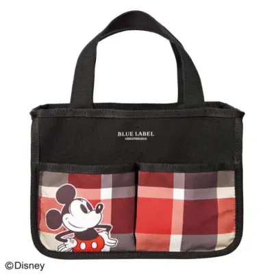 Japan Sweet x Mickey BLUE LABEL Crestbridge small canvas faux leather bag in bag organiser
