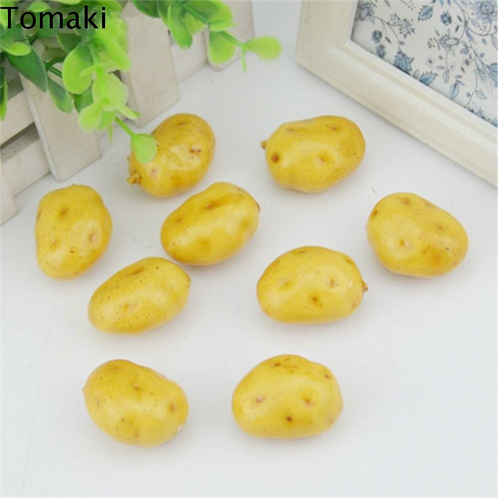 TOMAKI Bọt Mô phỏng Trang trí Dành cho trang trí đám cưới trong nhà Thực tế Giống như thật Đồ chơi nhận thức Mô hình rau Đạo cụ chụp ảnh Mô Hình Khoai Tây