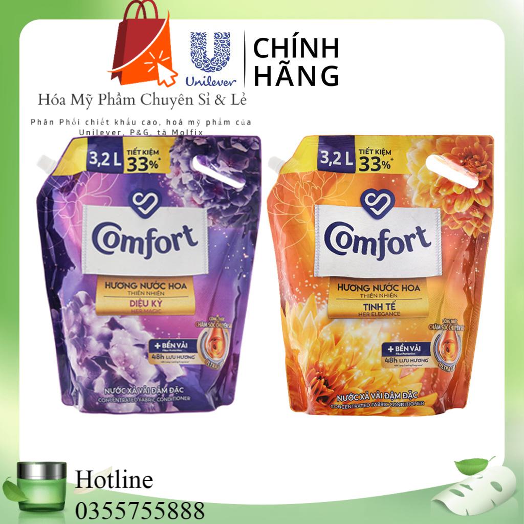 Nước Xả Làm Mềm Vải Comfort Hương Nước Hoa Thiên Nhiên Túi 3,2L /3.8L