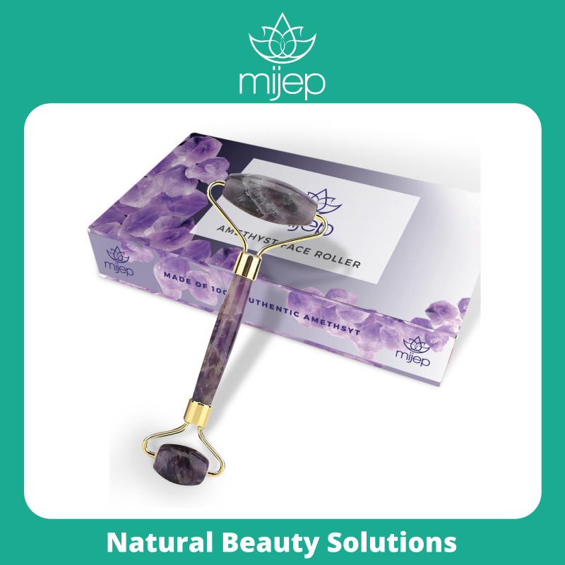 Buy Amethyst Face Roller - Stunning Premium Quality Natural Stone Facial Tool. Traditional Crystal Facial Roller (Jade Roller Alternative) Singapore
