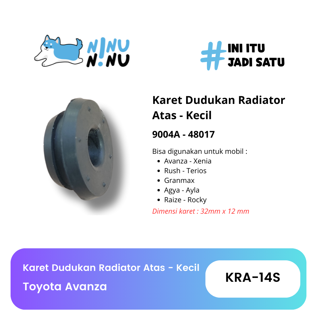 Upper Radiator Mount Rubber - Small Toyota Avanza Harga 3,500 rupiah*Gratis Ongkir