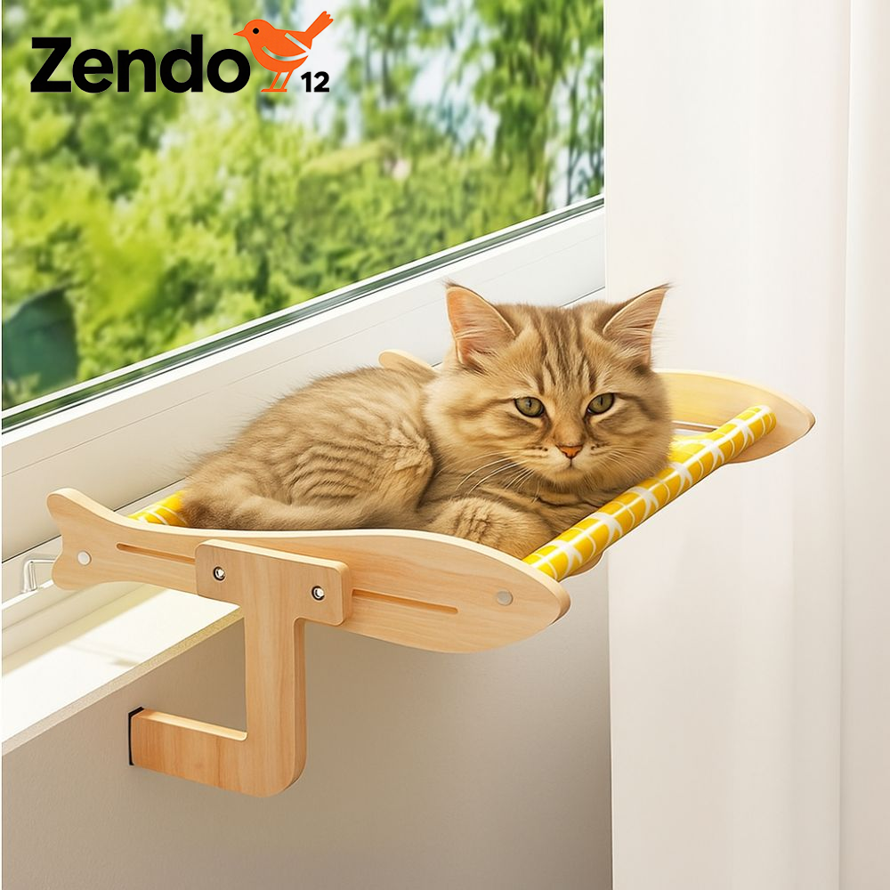 ZENDO12 Có thể tháo rời Mèo, võng cửa sổ Có thể điều chỉnh Thoáng khí Giường treo cho mèo Nội thất thú cưng Chắc chắn Ghế ngồi cho mèo trên cửa sổ dành cho mèo và chó