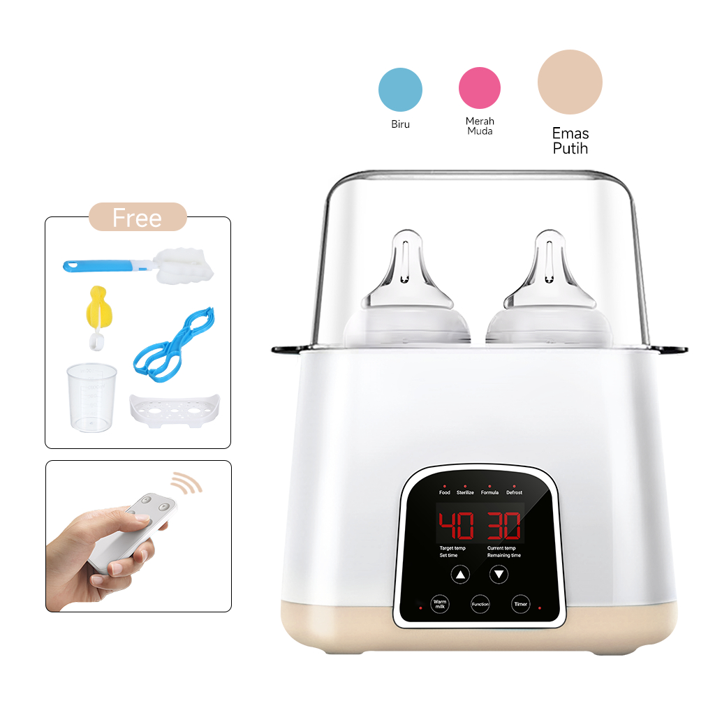 Mocababy Sterilizer Botol Bayi Alat Steril Botol Susu Bayi Ada Remote/ Penghangat Botol Steril Bayi / Alat Steril Asi Botol / Smart Milk Warmer MF06
