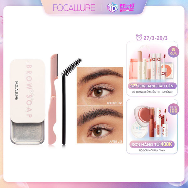 FOCALLURE Sáp gel trang điểm chân mày 3D, chống nước và lâu trôi, trọng lượng 10g - INTL giá rẻ