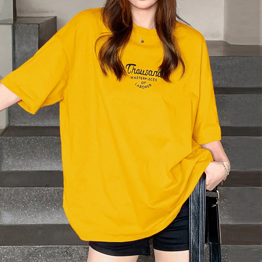 เสื้อยืดลาย Fizzy Fazy แขนสั้นคอกลมเรียบง่ายสบายๆในชีวิตประจำวันเสื้อยืดพื้นฐาน ราคา 228 บาท*ส่งฟรี