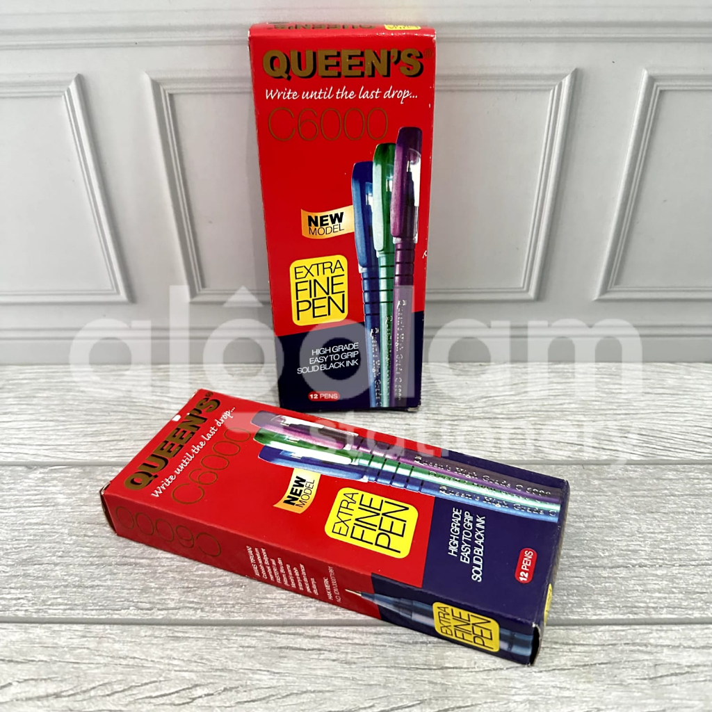 AlQolam SELUSIN ( 12 PCS ) Pulpen Faster Queens C6000 0.5 mm Pulpen Queen C6000 0.5mm