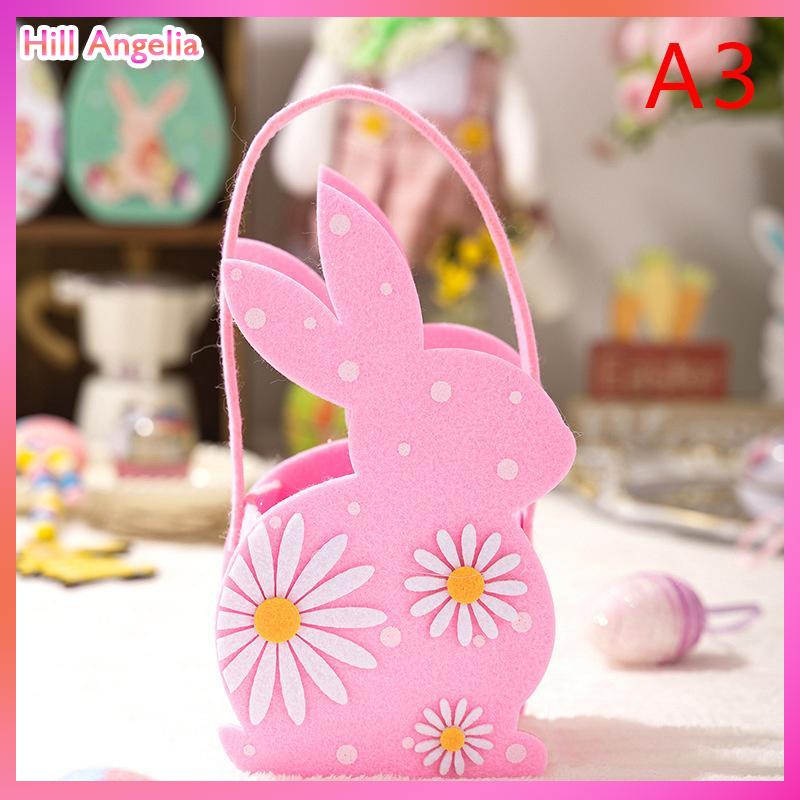 [Hill Angelia] Túi tote hình kẹo, giỏ đựng bằng nỉ mềm, túi quà tặng lễ Phục Sinh, túi thỏ 3D dùng để tặng quà hoặc tổ chức trò chơi tìm trứng trong tiệc Phục Sinh - 5