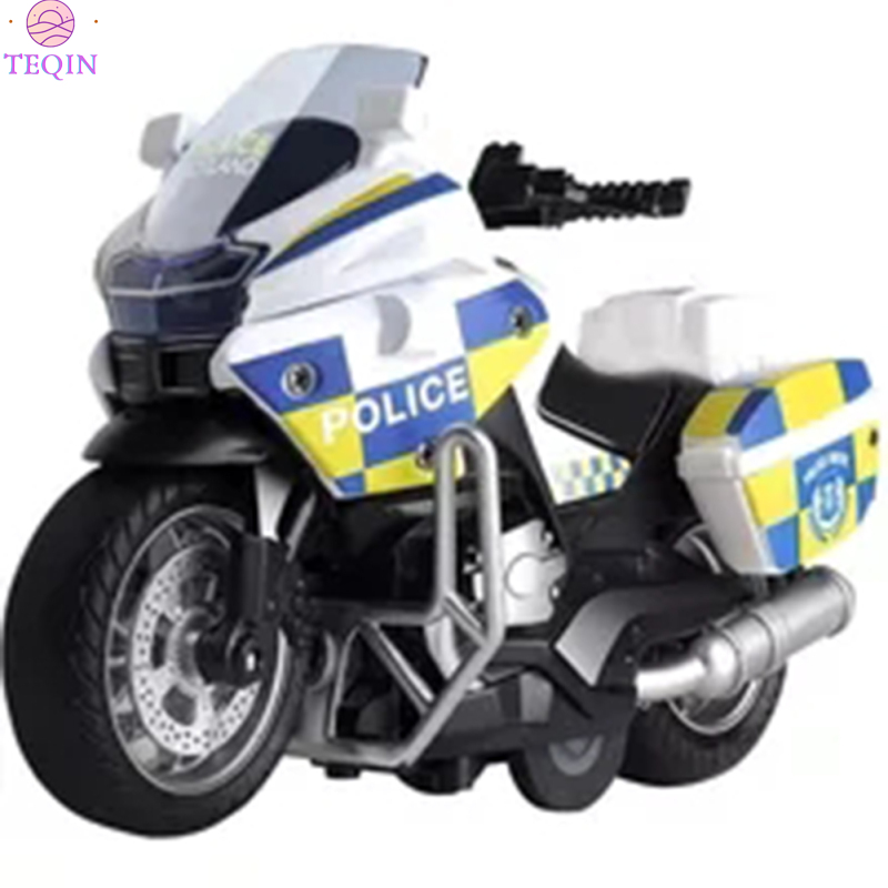 TEQIN new 1 14 Police Motorcycle Model Toys Children Alloy Pull Back
