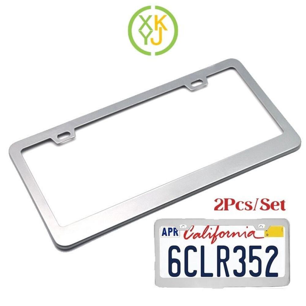 XYKJ 2Pcs Plat Nomor Mobil Logam Rangka Bingkai Trim Plat Nomor Ukuran Standar Dudukan Plat Nomor Harga 63,488 rupiah*Gratis Ongkir