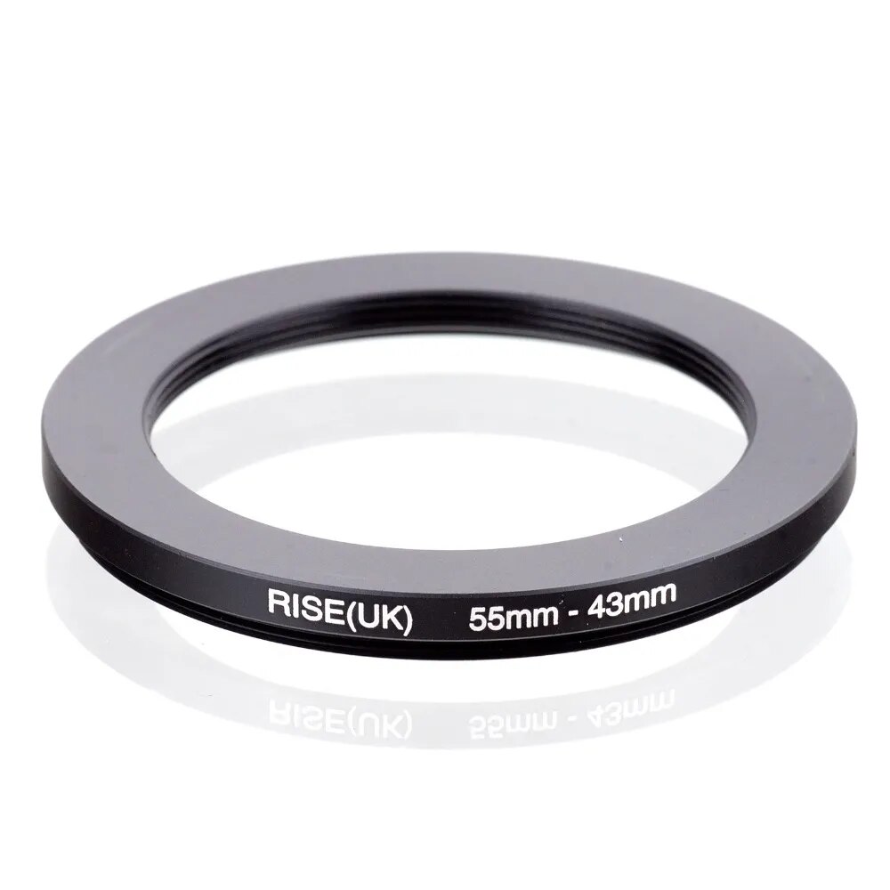 Clearance sale RISE(UK) 55mm-43mm 55-43mm 55 to 43 Step down Ring Filter Adapter black