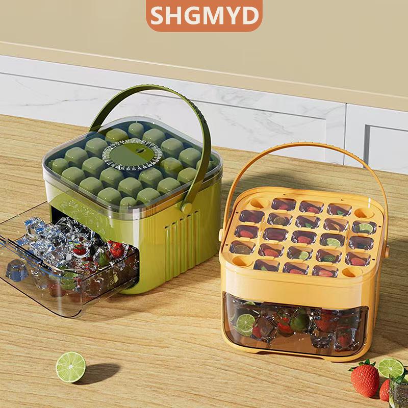 [COD] SHGMYD SPORTS เครื่องทำน้ำแข็ง50ก้อนขนาดใหญ่พิเศษพร้อมถาดเกรดอาหารสองชั้นร่อนง่ายเหมาะสำหรับตู้เย็นและวิสกี้ค็อกเทล ราคา 101 บาท*ส่งฟรี