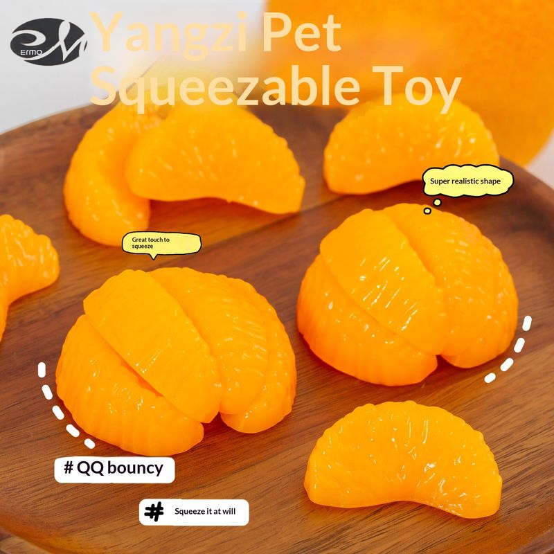 ERMO Realistic Orange Slice Squishy Toy - Soft, Bouncy Stress Relief Fidget for Adults and Kids ราคา 20 บาท*ส่งฟรี
