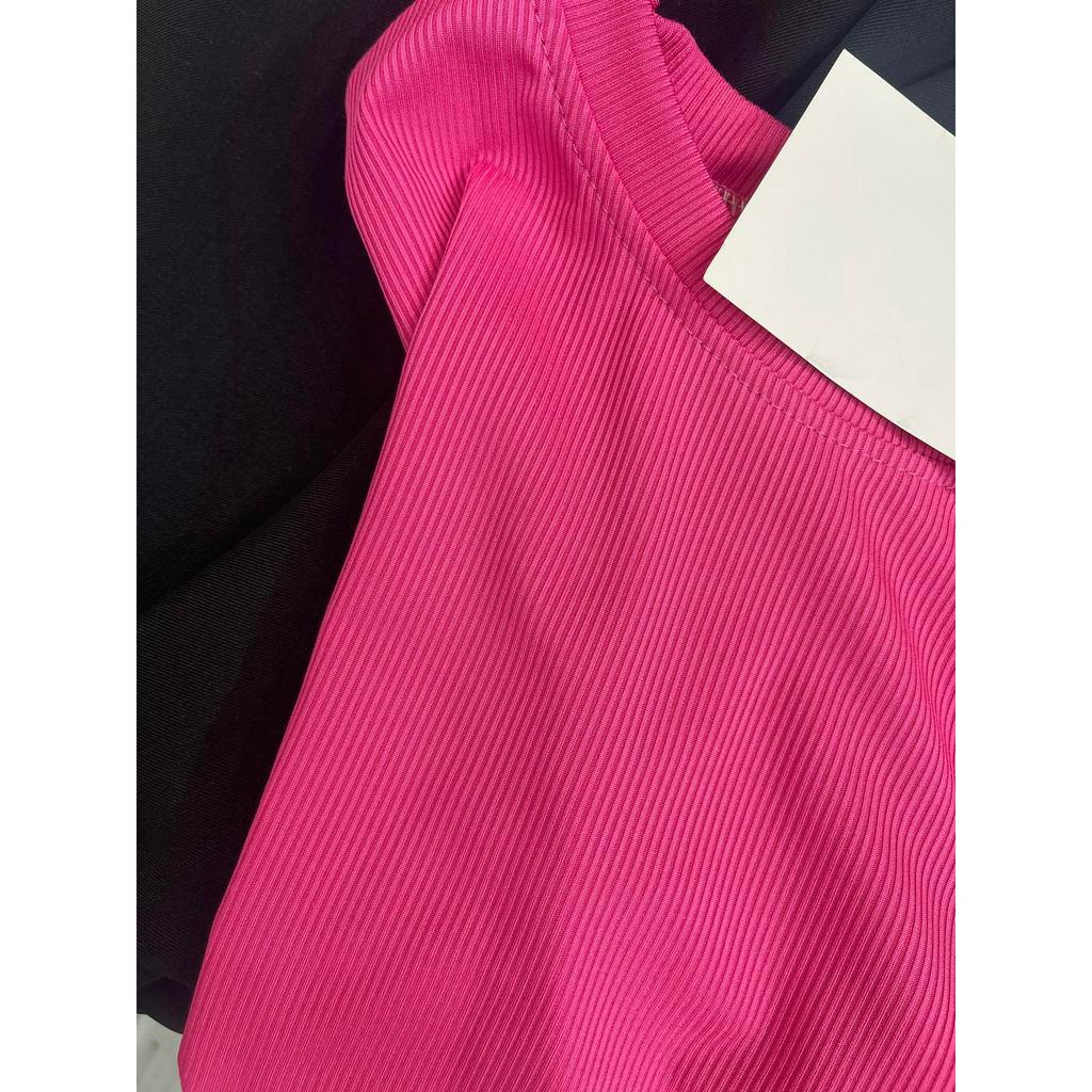 Set 3 áo thun gân hàng xuất xịn - Áo thun nữ cổ tròn ôm body - HiiNCloset