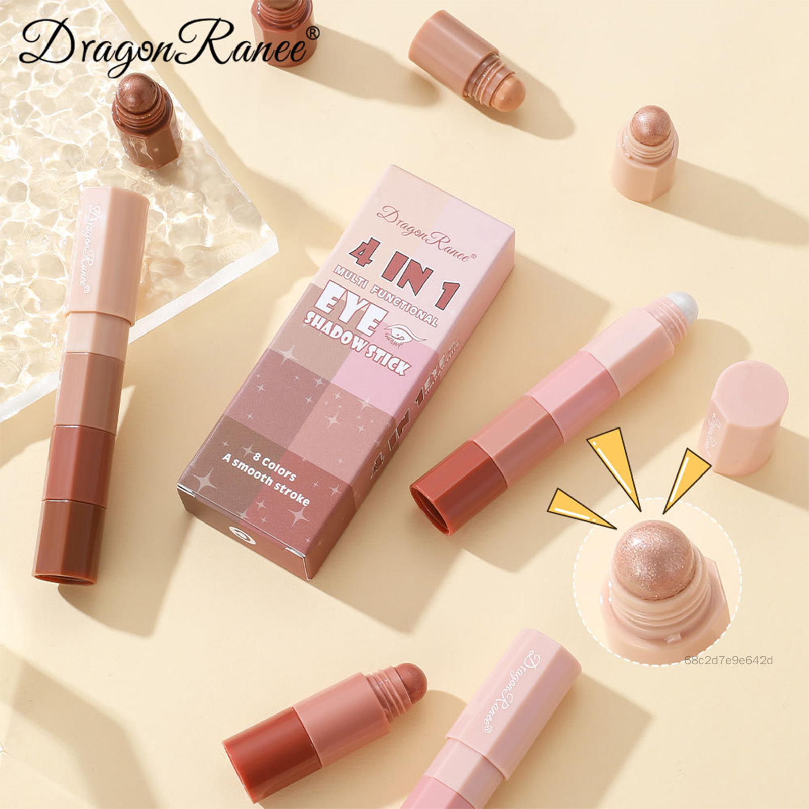 Phấn mắt trang điểm 4 trong 1 bút chì màu bút chì màu không thấm nước và chống nhòe, bút tằm, bộ phấn mắt bốn giai đoạn ngọc trai RH-VN