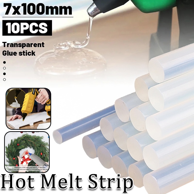 5/10pcs Car Paint-Free Dent Repair Stick 7/11mm High Viscosity Transparent White Hot Melt Adhesive Strip Car Repair Accessories