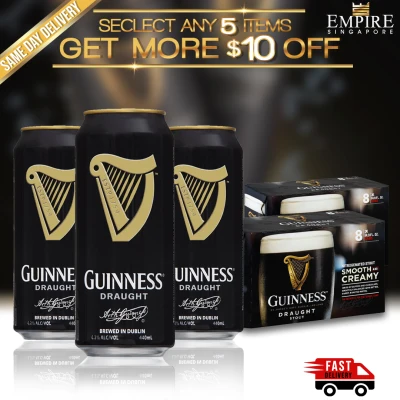 GUINNESS DRAUGHT - 24 Cans x 440 ML