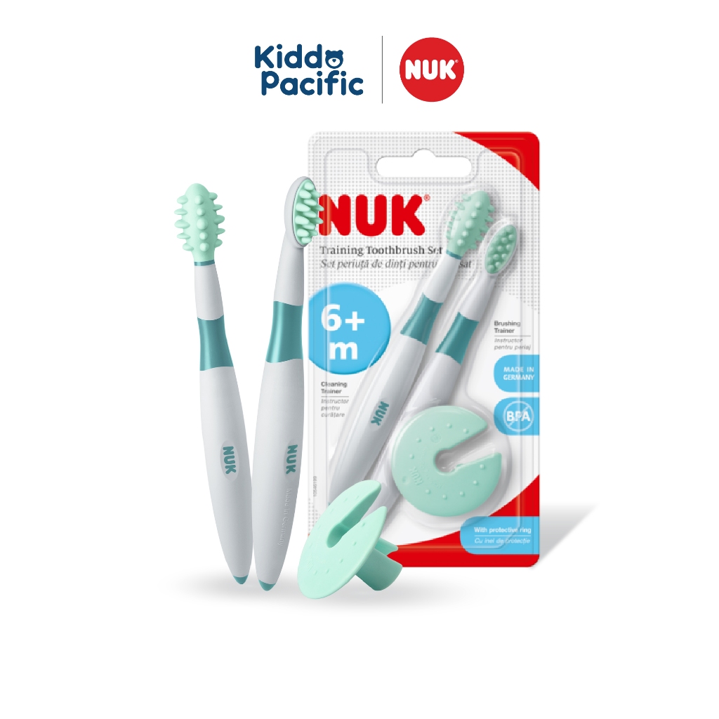 NUK TRAINING TOOTHBRUSH SET ชุดฝึกแปรงฟัน ราคา 236 บาท*ส่งฟรี