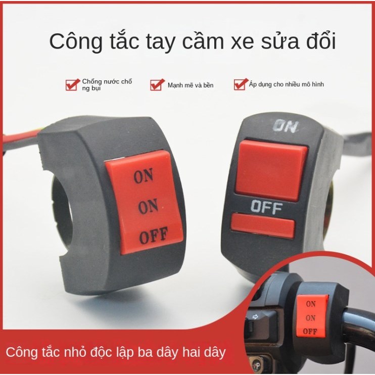 Xe Máy Sửa Đổi Công Tắc Tay Cầm Vòi Flameout Switch Xe Điện Đèn Pha LED Sửa Đổi Dual Fl