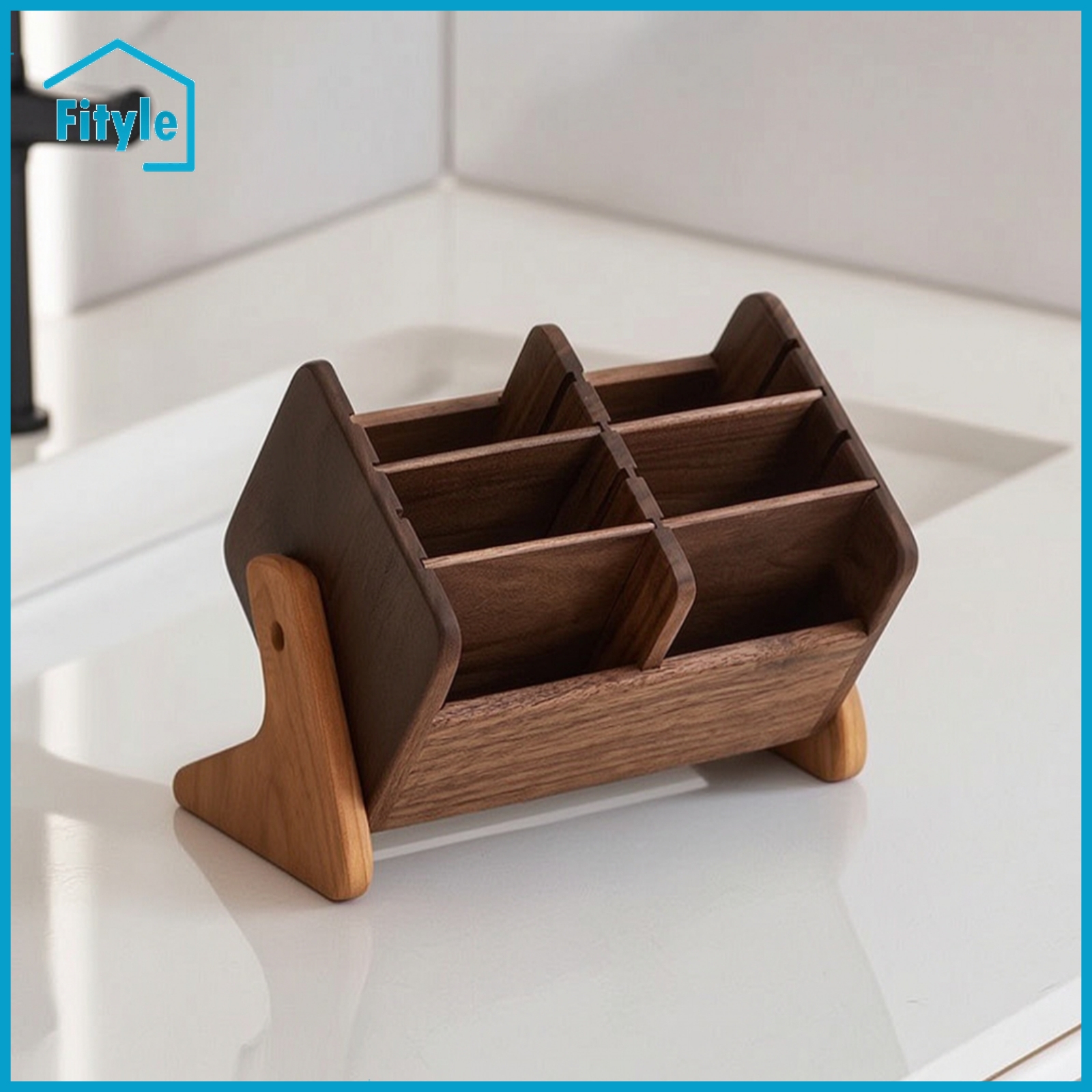 Fityle Desktop Wooden Cosmetic Storage Box Tabletop Makeup Organizer with Compartments Multi-Compartment Vanity Organizer with Dividers Compact for Beauty Enthusiasts, Women, Dresser, Bathroom Counter, Bedroom ราคา 39,323 บาท*ส่งฟรี