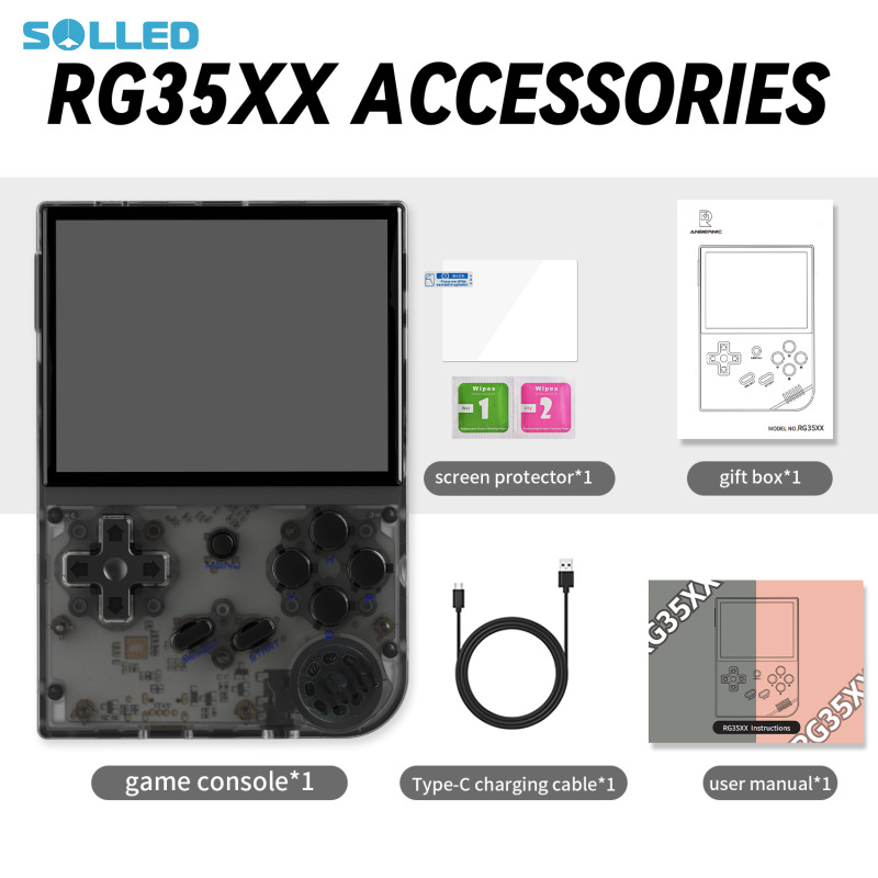 RG35XX Retro Handheld Game Console Portable Handheld Game Console With 2600mAh Battery 3.5 Inch Screen Game Controller ราคา 1,184 บาท*ส่งฟรี