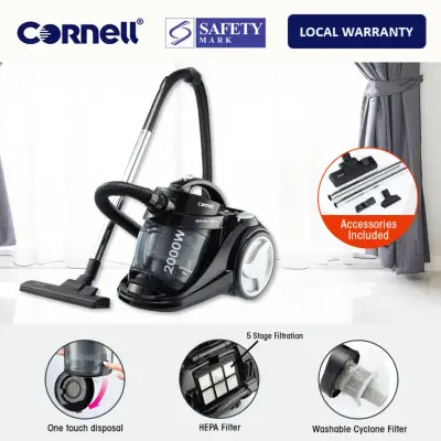 Cornell Bagless Vacuum Cleaner w/ Hepa Filter & Real Cyclone System CVC-PH2000C