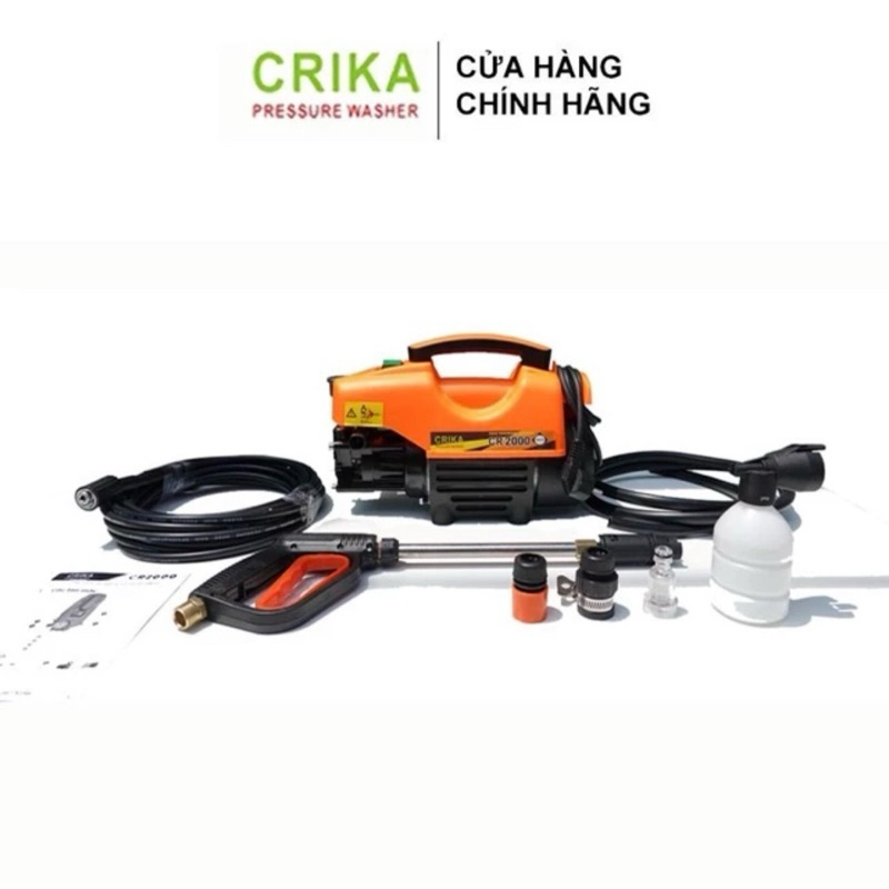 Máy rửa xe áp lực cao Crika 2000w ( bảo hành chính hãng 24 tháng)