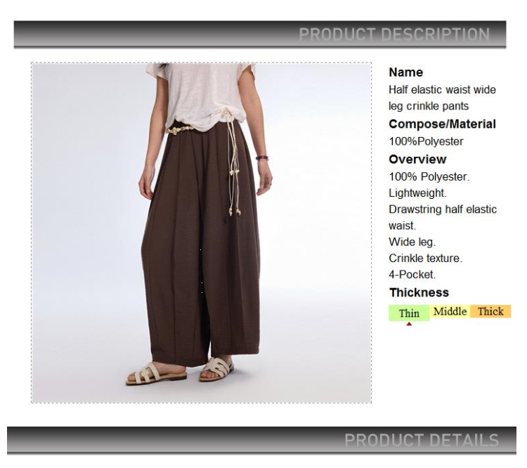 Giordano Women Half elastic waist wide leg crinkle pants Free Shipping 18415902 · v2
