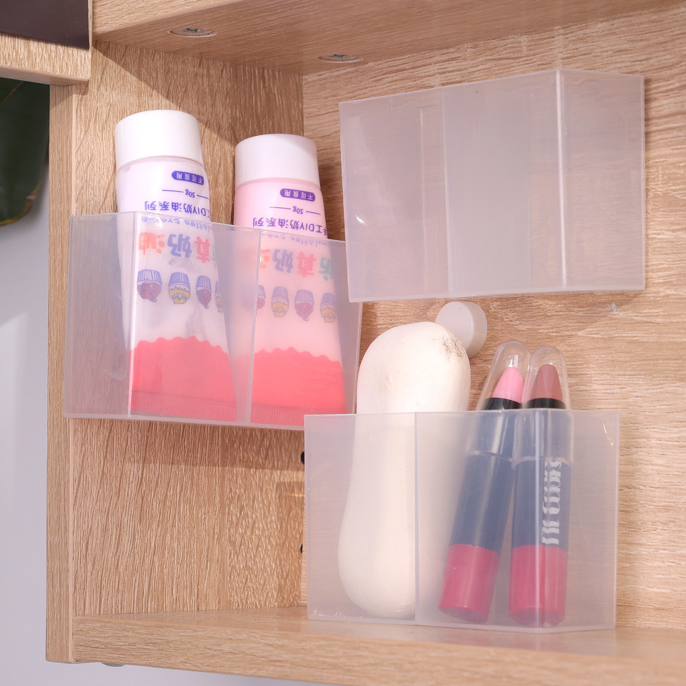 Hearts Ace 2 - string cosmetic box – refrigerator door accessory box – clear, non-porous – space - saving bathroom price – stationery sorting racks ราคา 11 บาท*ส่งฟรี