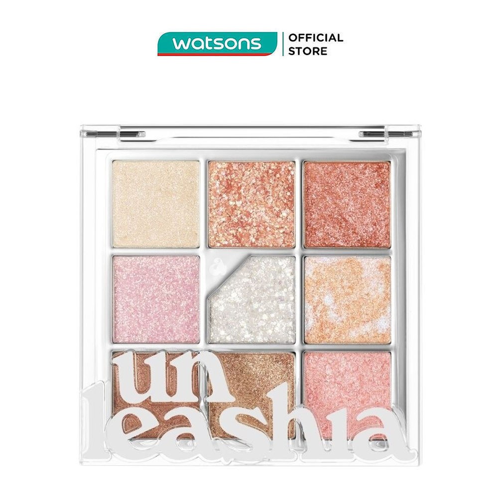 Bảng Phấn Mắt 9 Ô Unleashia Glitterpedia Eye Palette 6.2g .#No.1 All Of Glitter