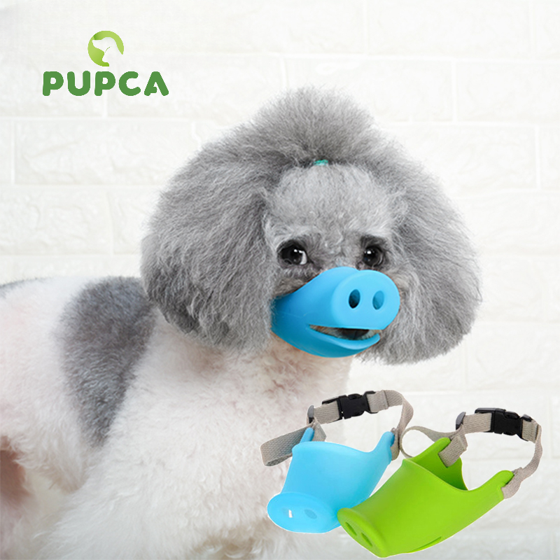 Thoáng Khí Dễ Thương Pig mõm chó Silicone Chống-Cắn mõm chó S Dừng Vỏ Cây máng răng Mặt Nạ Có Thể Điều Chỉnh Cho chó nhỏ Vật Nuôi