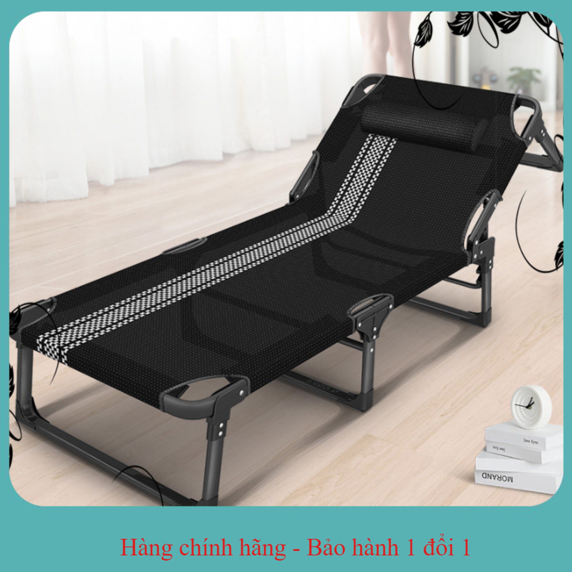 Giường ngủ gấp gọn, khung thép, chịu tải 200kg, 1m85x68cm, giường ngủ, giường ngủ trưa văn phòng