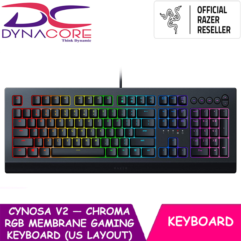 DYNACORE - Razer Cynosa V2 — Chroma RGB Membrane Gaming Keyboard (US Layout) Singapore