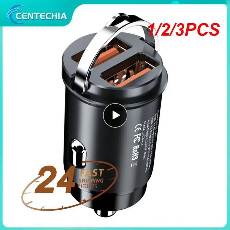 1/2/3PCS QC3.0 PD USB Super Fast Car Chargers Type C Quick Charge Adapter 100W USB C Phone Mini Charger For 2023 Newly listed