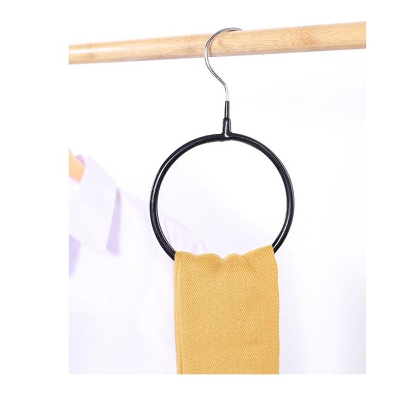 10Pcs Scarf Tie Storage Ring Rack Scarves Holder Metal Coat Hanger Multifunctional Scarf Belt Tie Display Slots Holders 13 X 22.5CM ราคา  203 บาท*ส่งฟรี