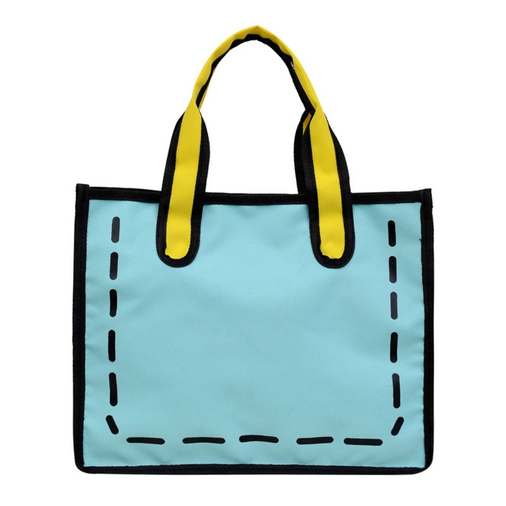 YEAHGIRL Di động Túi xách vẽ 3D Nylon Sức chứa lớn Túi tote đeo vai  Hoạt hình Túi mua sắm vải bố - 2