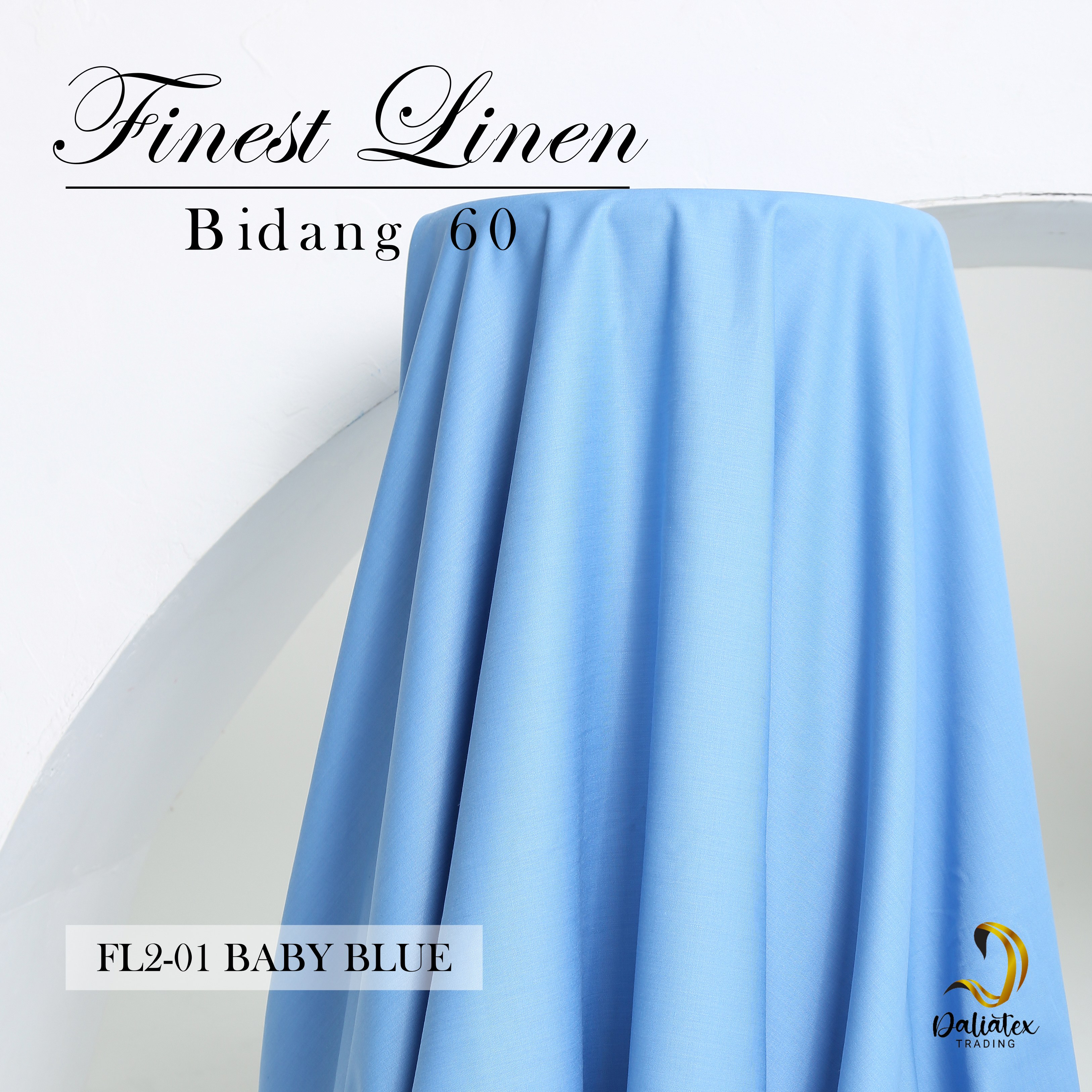 0.5m Finest Linen Kain Pasang Premium Bidang 60