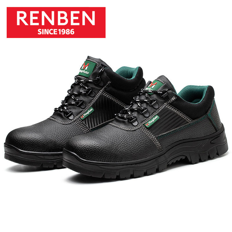  RENBEN nam Giày bảo hộ lao động cổ thấp chống đập chống đâm thủng thoáng khí chống mài mòn đế cao su Giày bảo hộ giày bảo hộ 