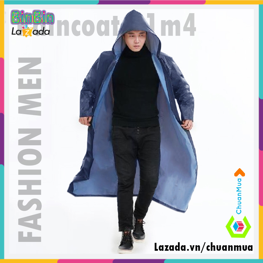 Áo mưa dây kéo nam size lớn kojmac raincoat men xxl 1m4 chuẩn mua