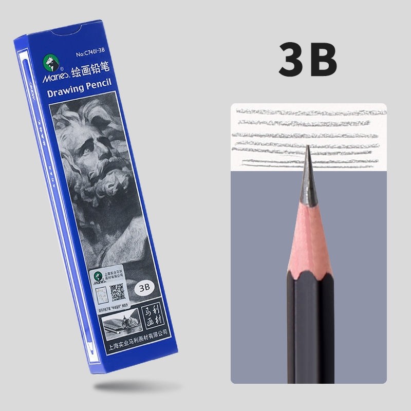 Maries Charcoal Pencils Pensil Sketsa Arang / Charcoal Sketch / Shading Pencil Maries - coco market