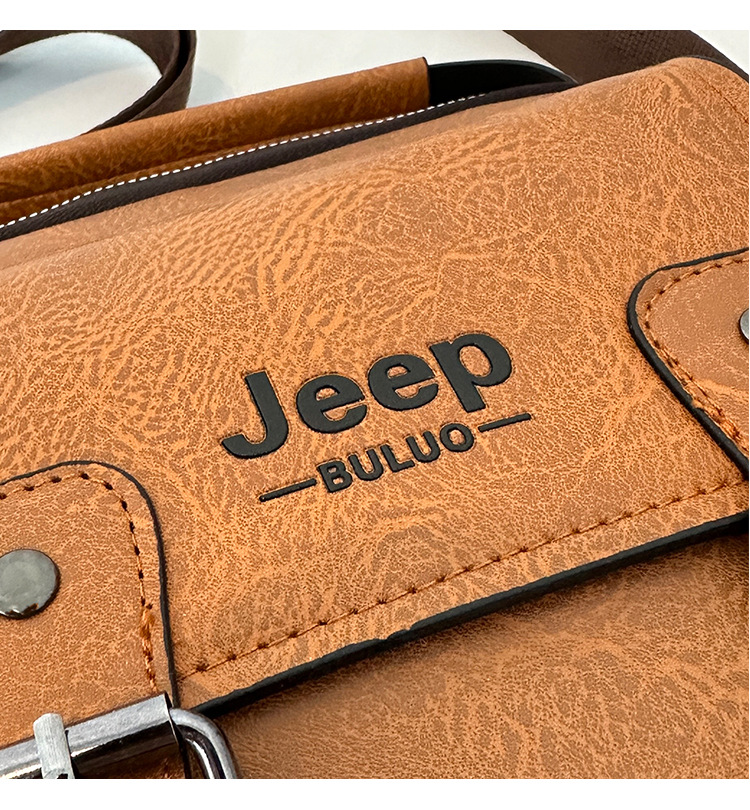 JEEP BULUO men's bag shoulder bag 2024 new crossbody bag business handbag printed logo small bag