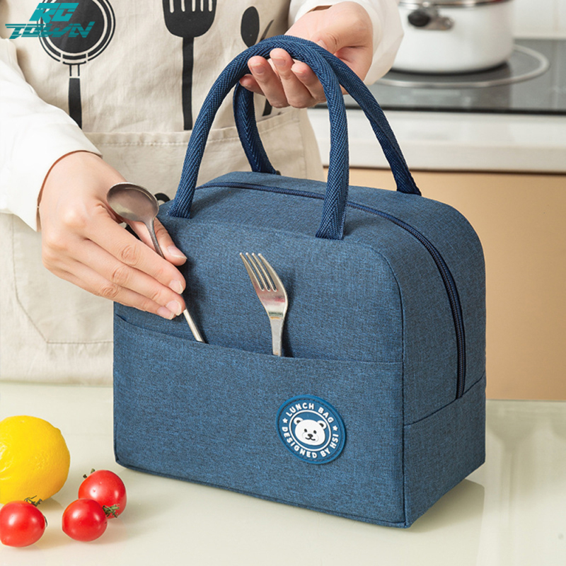 Portable Thickened Insulated Bag Reinforced Handle Reusable Zipper Lunch