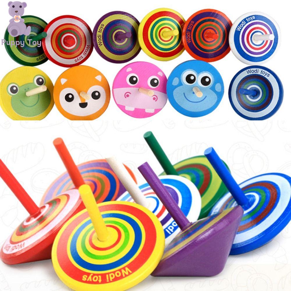 TESDFD Dành cho trẻ em Đồ chơi trẻ em Mẫu giáo Chốt Đồ chơi giảm căng thẳng Trò chơi giáo dục Đầu quay Đồ chơi con quay hồi chuyển tự làm Con quay hồi chuyển bằng gỗ Đầu quay để bàn Đồ chơi con quay bằng gỗ Đồ chơi quay woode