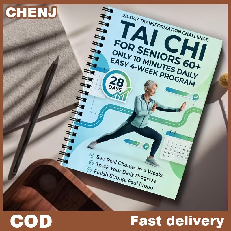 CHENJ Chương trình taiji 10 phút mỗi ngày cho người cao niên 28 ngày thử thách cuốn sách tập thể dục nhẹ nhàng cải thiện thói quen chăm sóc sức khỏe tại nhà