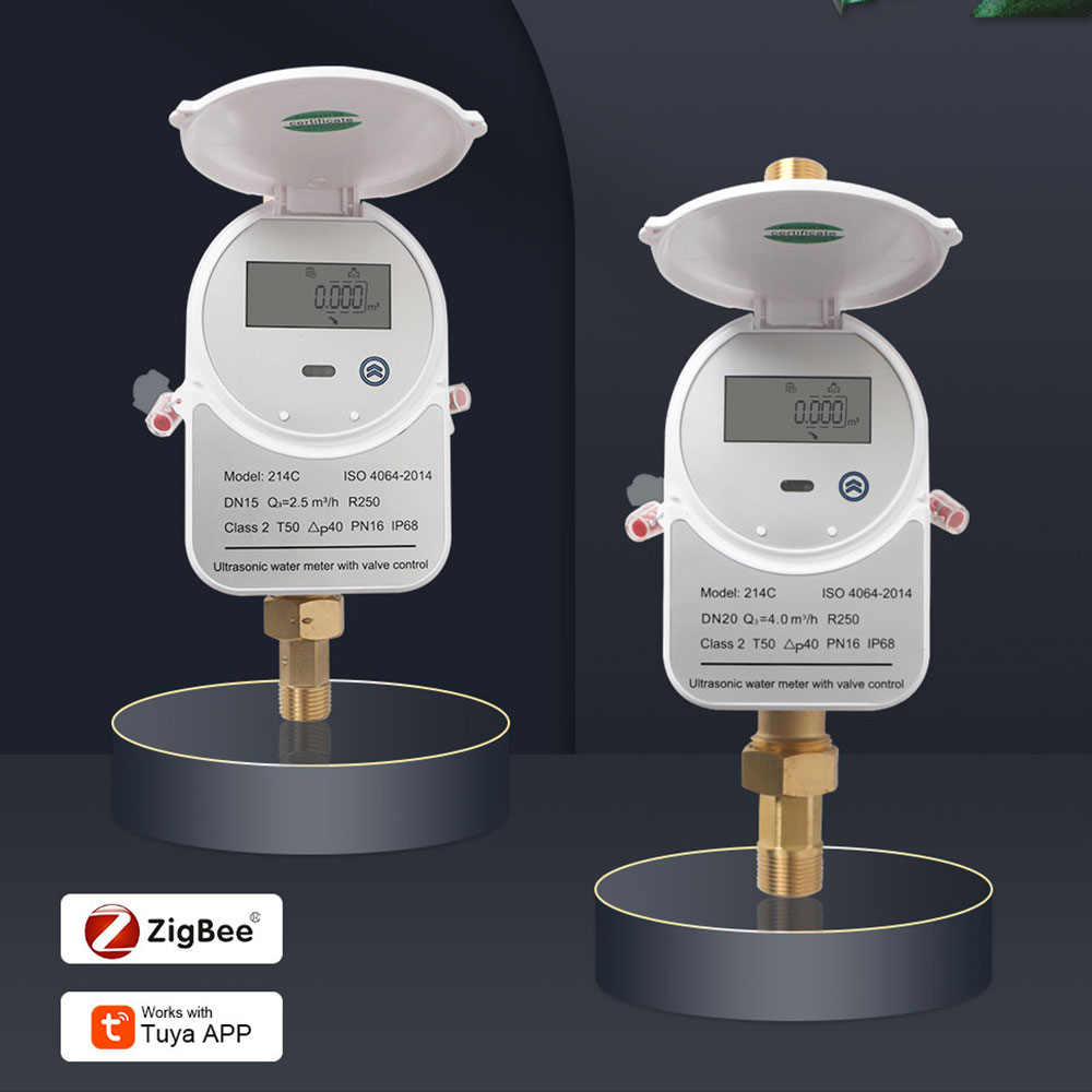 zemismart Tuya Zigbee Ultrasonic Water Meter with Valve Function,Outdoor Garden Irrigation Valve LCD Display Water Quantity Flow Consumption Measurement IP68 App Control,Zigbee hub need,for DN15/20/25MM Pipe - ยี่ห้อ ZEMISMART ราคา 3,210 บาท*ส่งฟรี