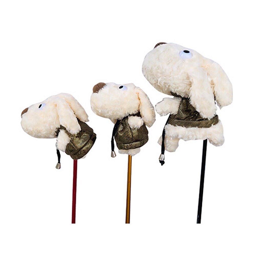 Pack 1 Pcs Golf Club Cover Cute Plush Dog Golf Wood Cover For Driver