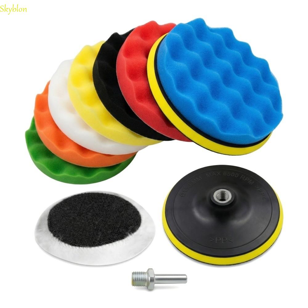 MADEWITH 10PCS Len Đế đánh bóng mán Kích thước khác nhau Miếng bọt biển Miếng đệm đánh bóng xe hơi Đầy màu sắc Bộ dụng cụ đánh bóng và đánh sáp Cửa hàng sửa chữa ô tô Giá 192,821 Đồng*Miễn phí vận chuyển