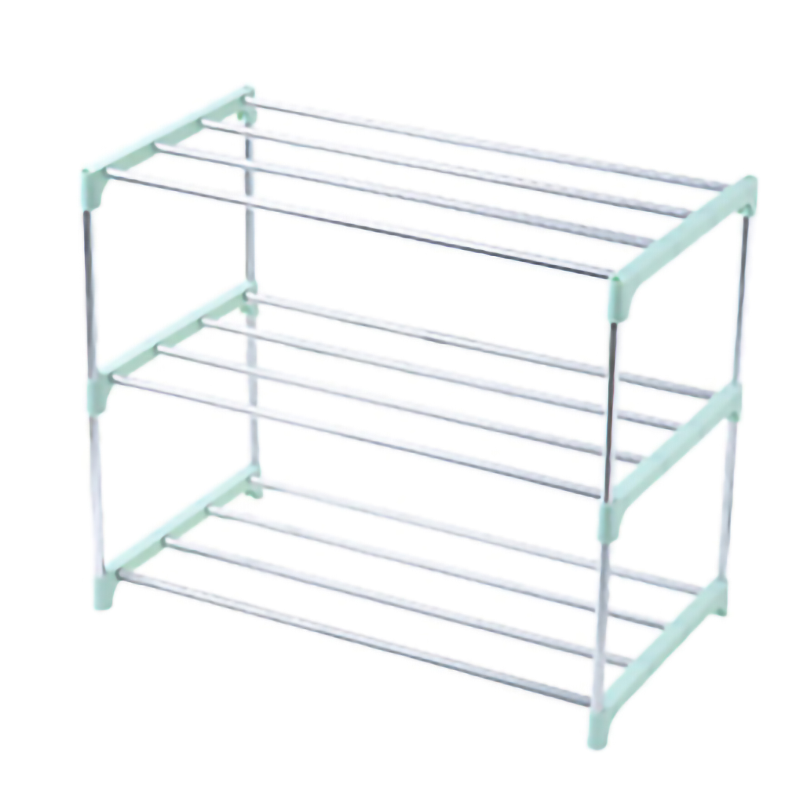 Pocreation thép không gỉ giá giày Multilayer giày lưu trữ tổ chức chịu lực cao kệ với 4 góc hỗ trợ cho nhà lối vào tủ quần áo (3 tầng)