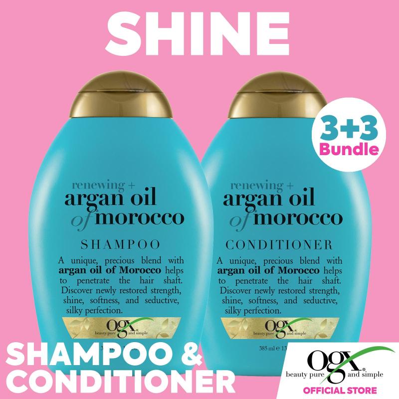 Buy What Hair Wants - Shine Bundle OGX Renewing + Argan Oil of Morocco Shampoo x3 & Conditioner x3 Singapore