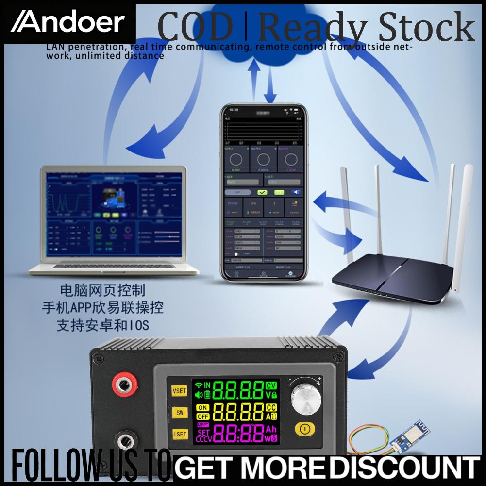 Andoer Bộ nguồn điều chỉnh DC Màn hình kỹ thuật số Màn hình kỹ thuật số nhỏ gọn Bộ nguồn điều chỉnh điện áp có thể điều chỉnh Dễ dàng vận hành cho các thí nghiệm Giá 915,000 Đồng*Miễn phí vận chuyển